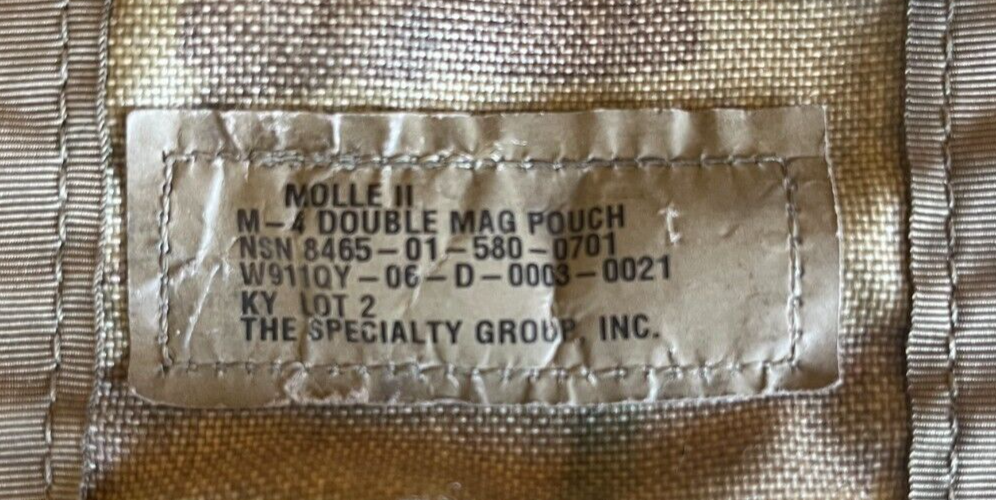 2 Pack USGI Molle Double 30 Round Mag Pouch OCP Multicam Camo