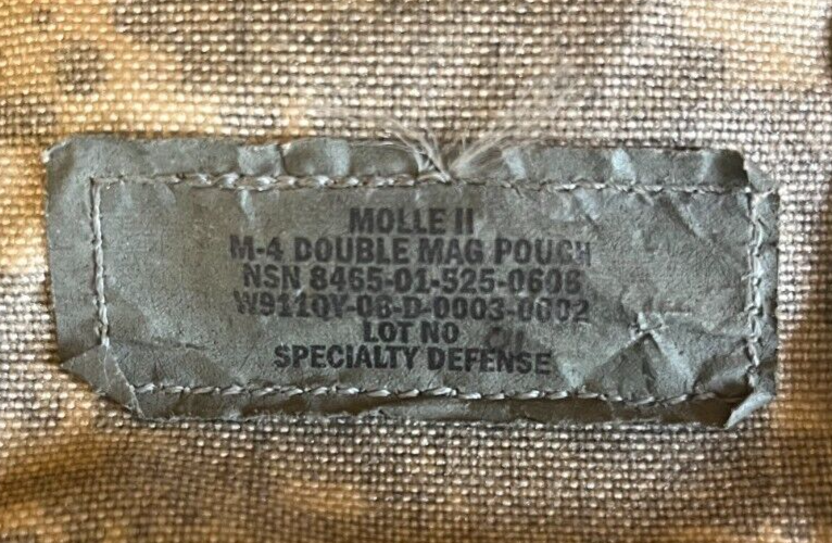 4 Pack USGI Molle Double 30 Round Mag Pouch ACU Digital Camo