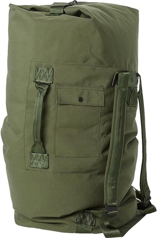 Military Duffle Bag USGI OD Green Nylon Sea Bag Carry Straps Duffel FAIR