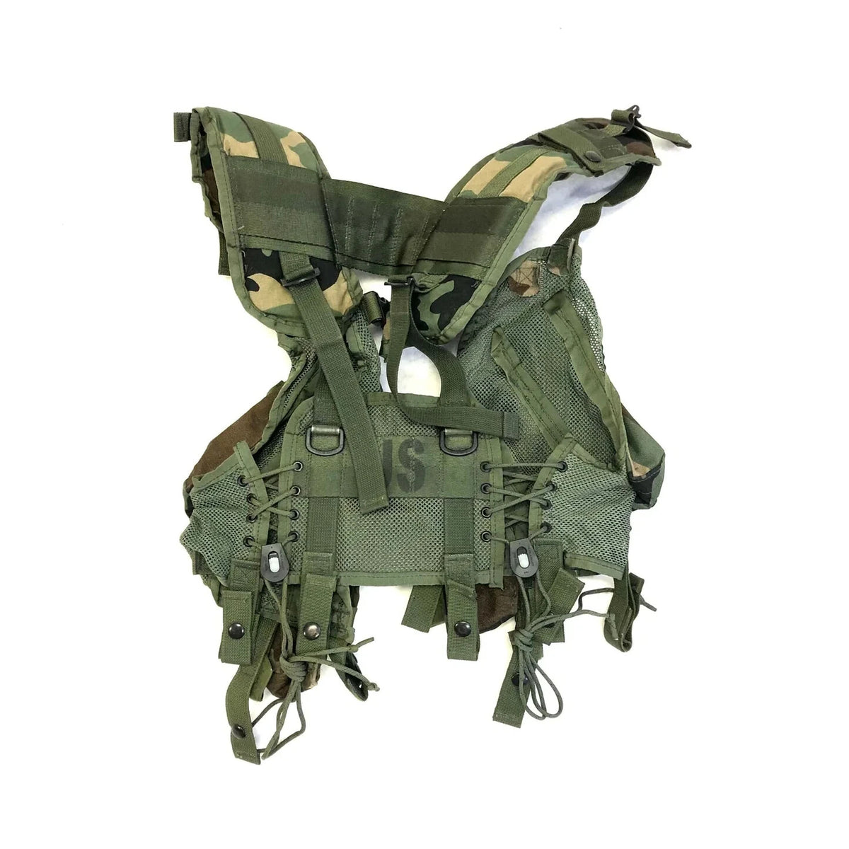 USGI Military Enhanced Tactical Load Bearing Vest Woodland 8415-01-296-8878