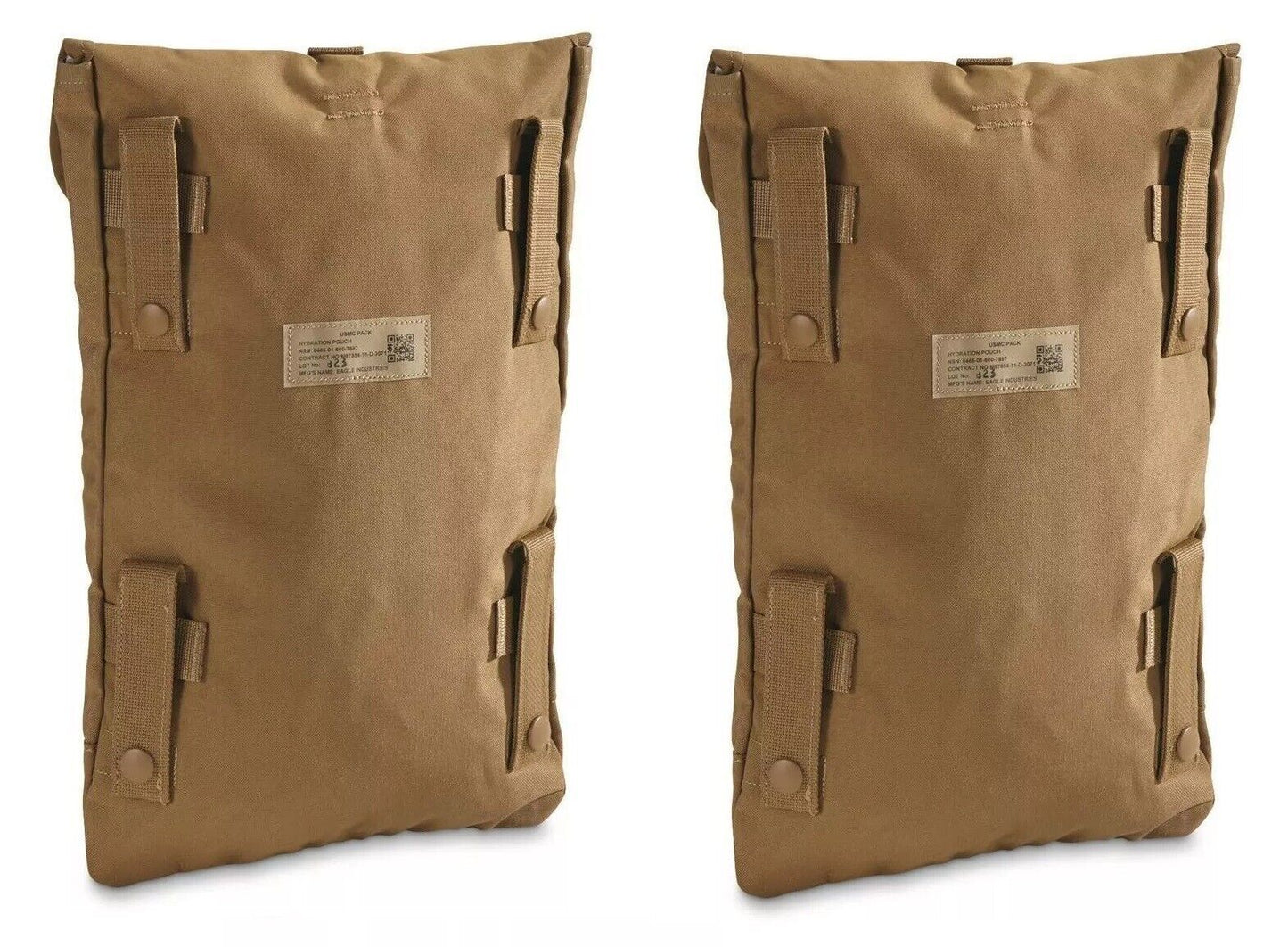 2 Pack USGI Military USMC Propper HYDRATION PACK POUCH ILBE FSBE 100oz Coyote