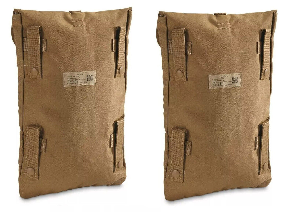 2 Pack USGI Military USMC Propper HYDRATION PACK POUCH ILBE FSBE 100oz Coyote