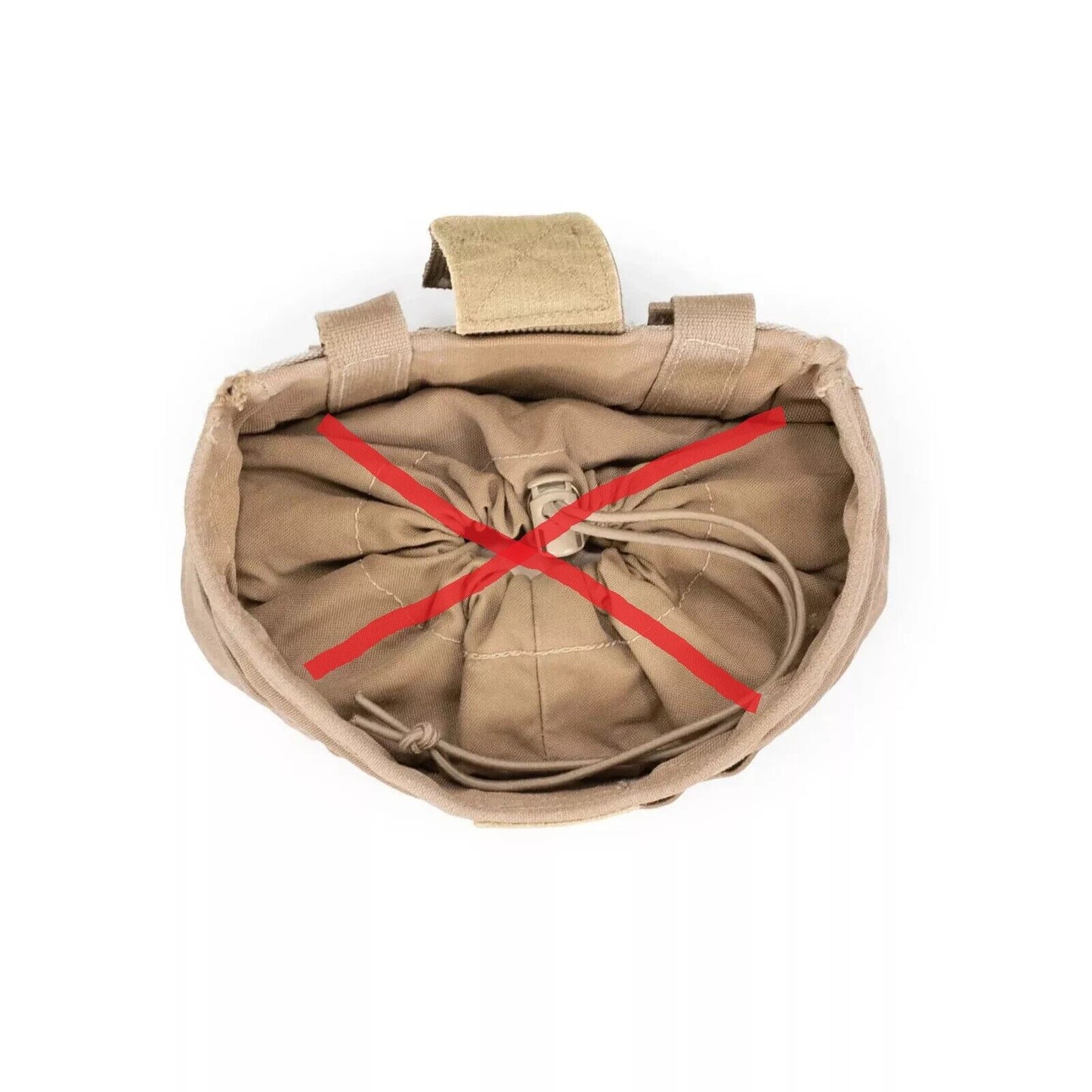 USMC Roll-Up Dump Pouch DAMAGED- Marine Corps Coyote Brown Pouch Empty Magazines