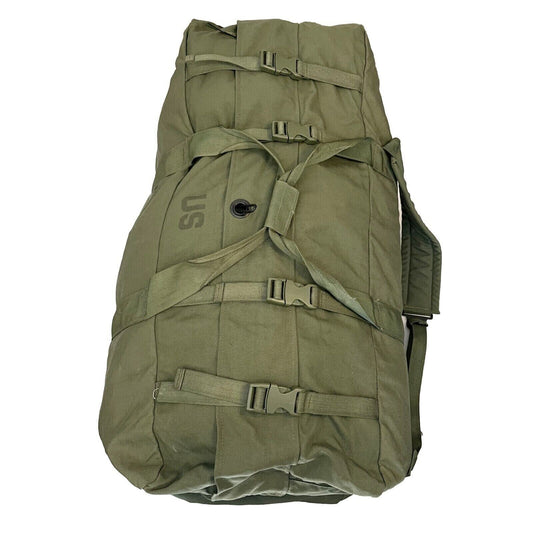 US Military Improved Duffel Duffle Travel Flight Sea Bag Green 8465-01-604-6541