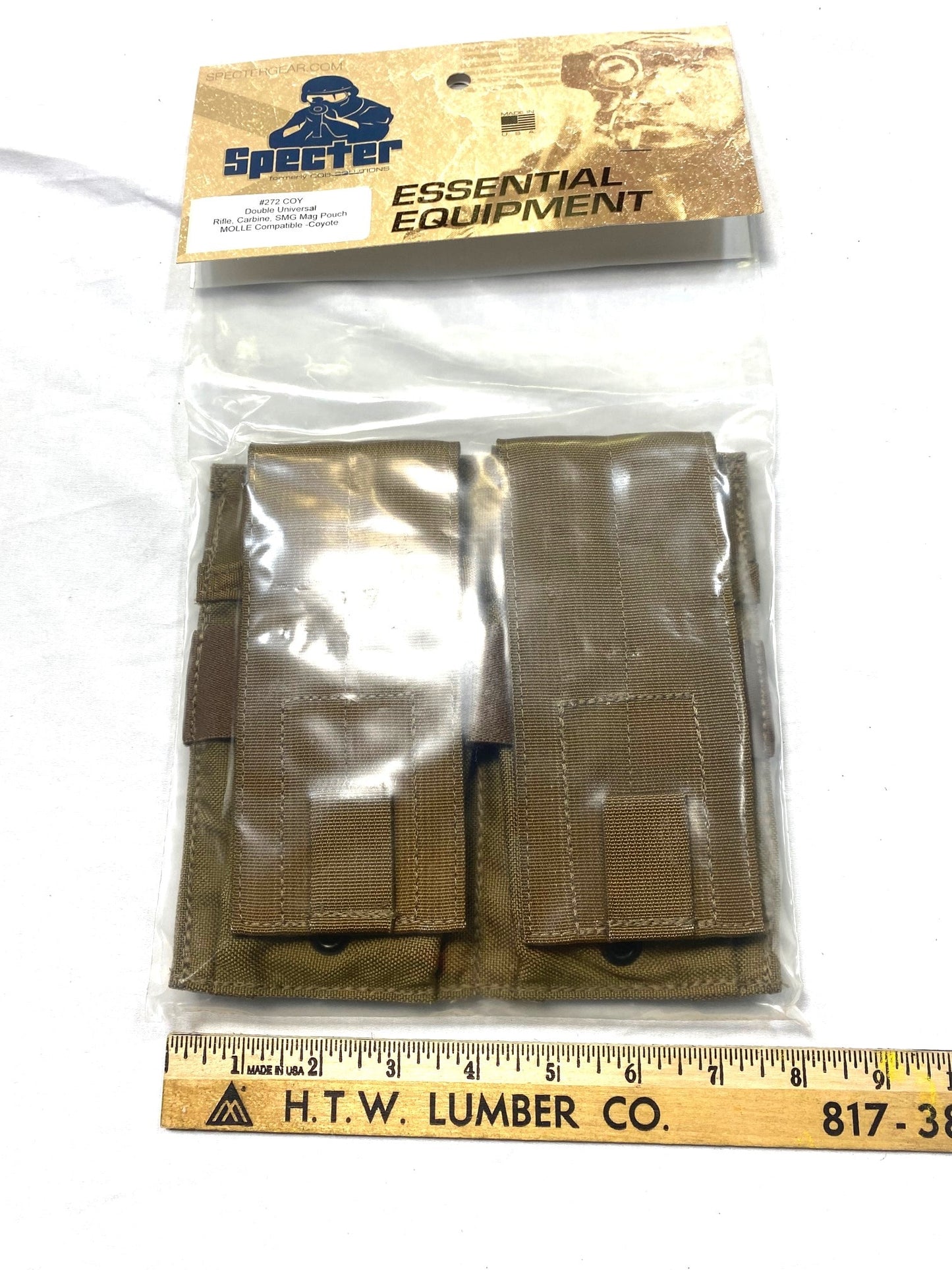 NEW Genuine Specter Double 223 556 Rifle Magazine Pouch MOLLE USMC Brown