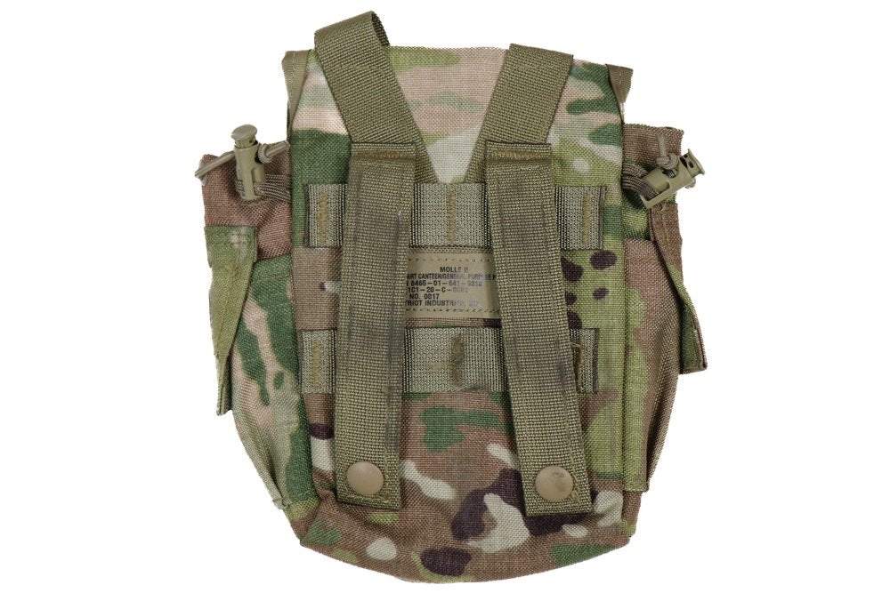 2 Pack DAMAGED US Army 1 QT General Purpose Canteen Pouch Molle II Multicam OCP