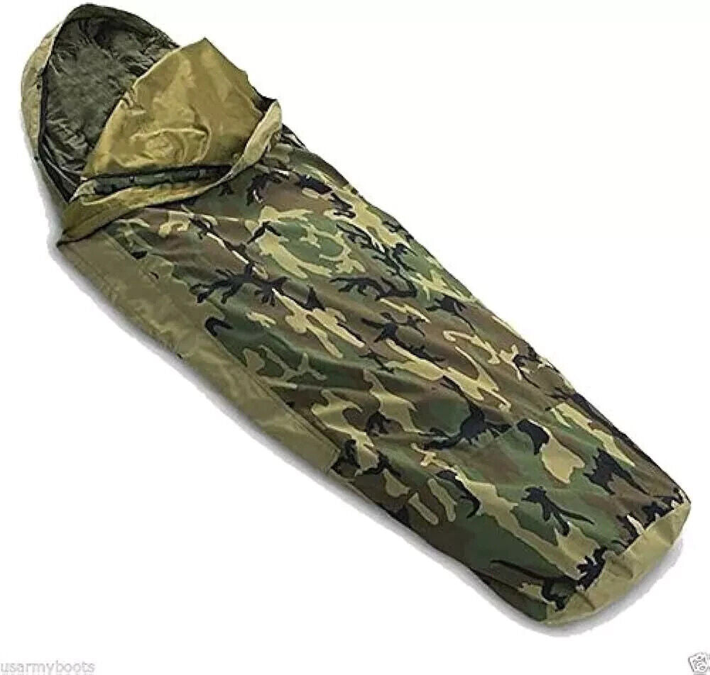 FAIR USGI MILITARY WOODLAND GORE-TEX BIVY SLEEPING BAG COVER 8465-01-445-6274