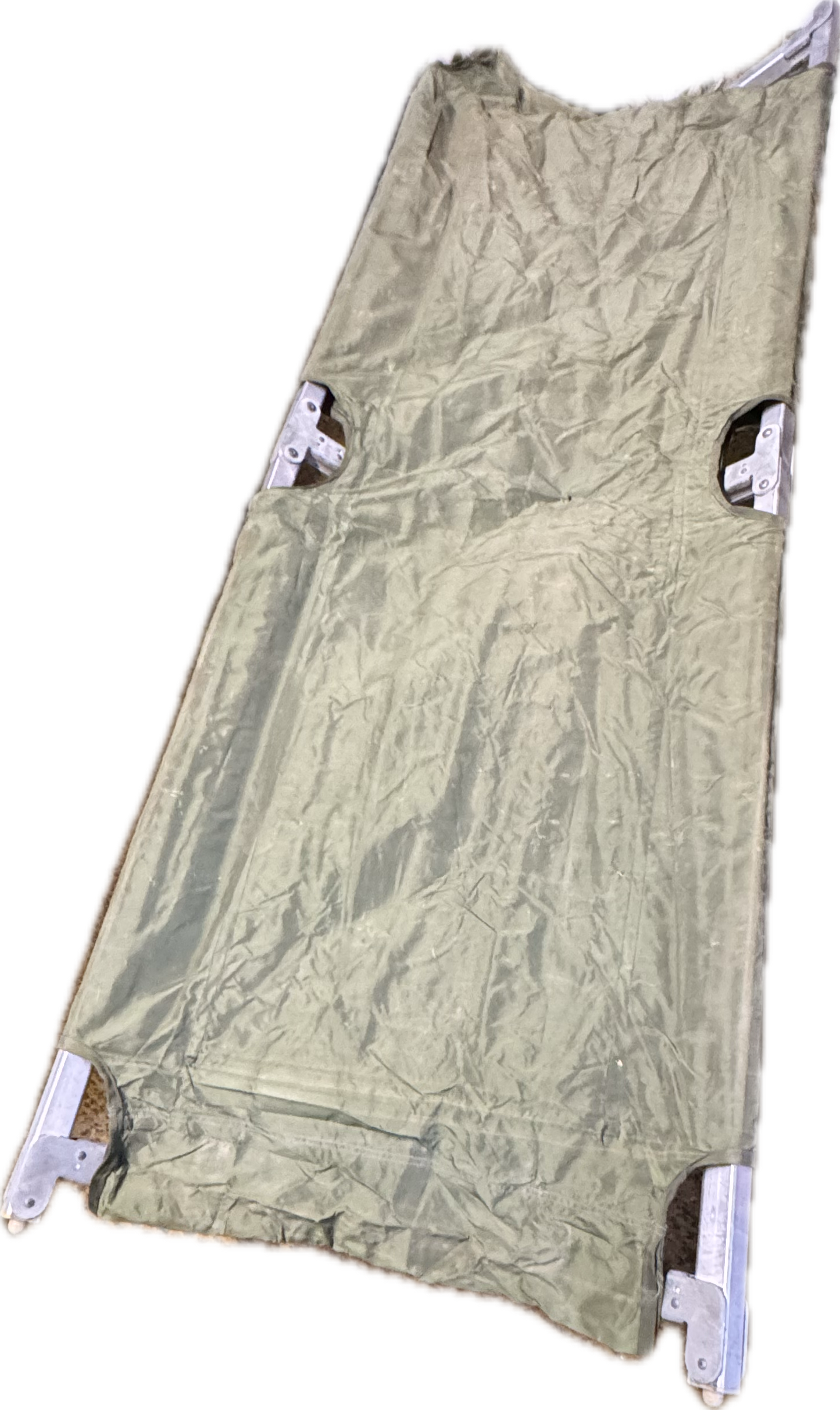 Compact Lightweight FOLDABLE Aluminum Sleeping Cot US Military NO END RODS