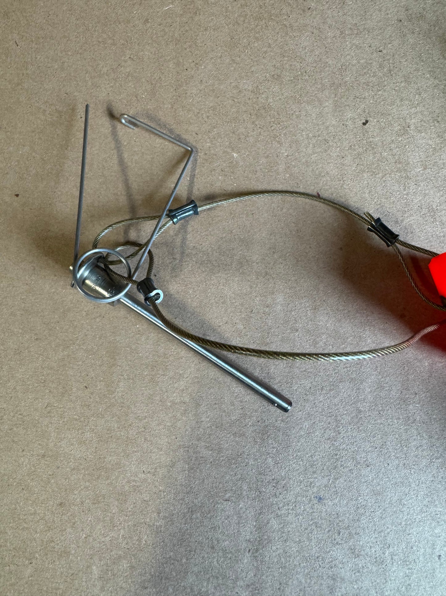 REMOVE BEFORE FLIGHT Orange Safety Flag & Pin Assembly P/N 39675