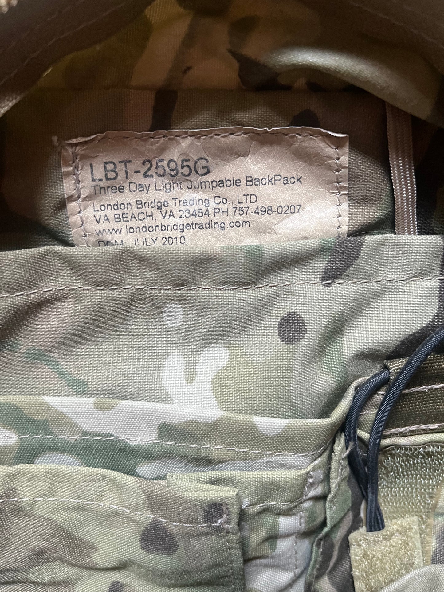 London Bridge LBT-2595G Multicam Three Day Light Jumpable Backpack