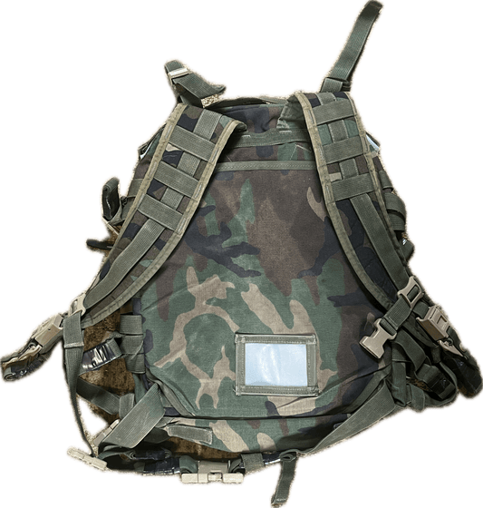 DAMAGED USGI SDS Woodland MOLLE II Large Assault Pack With Stiffener Style 4095