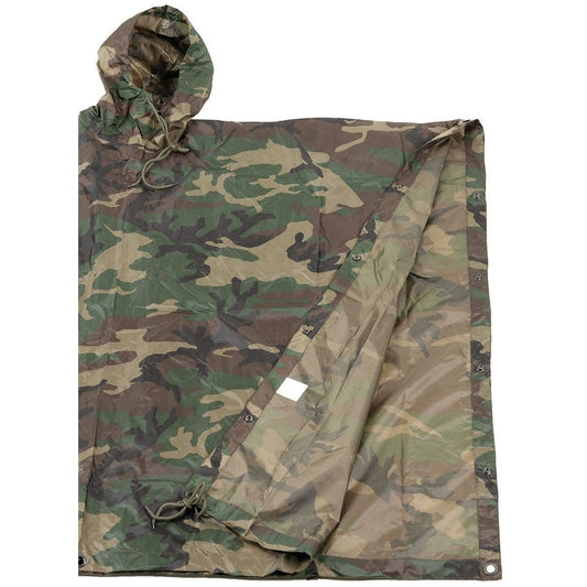 Genuine USGI Poncho Woodland Camo