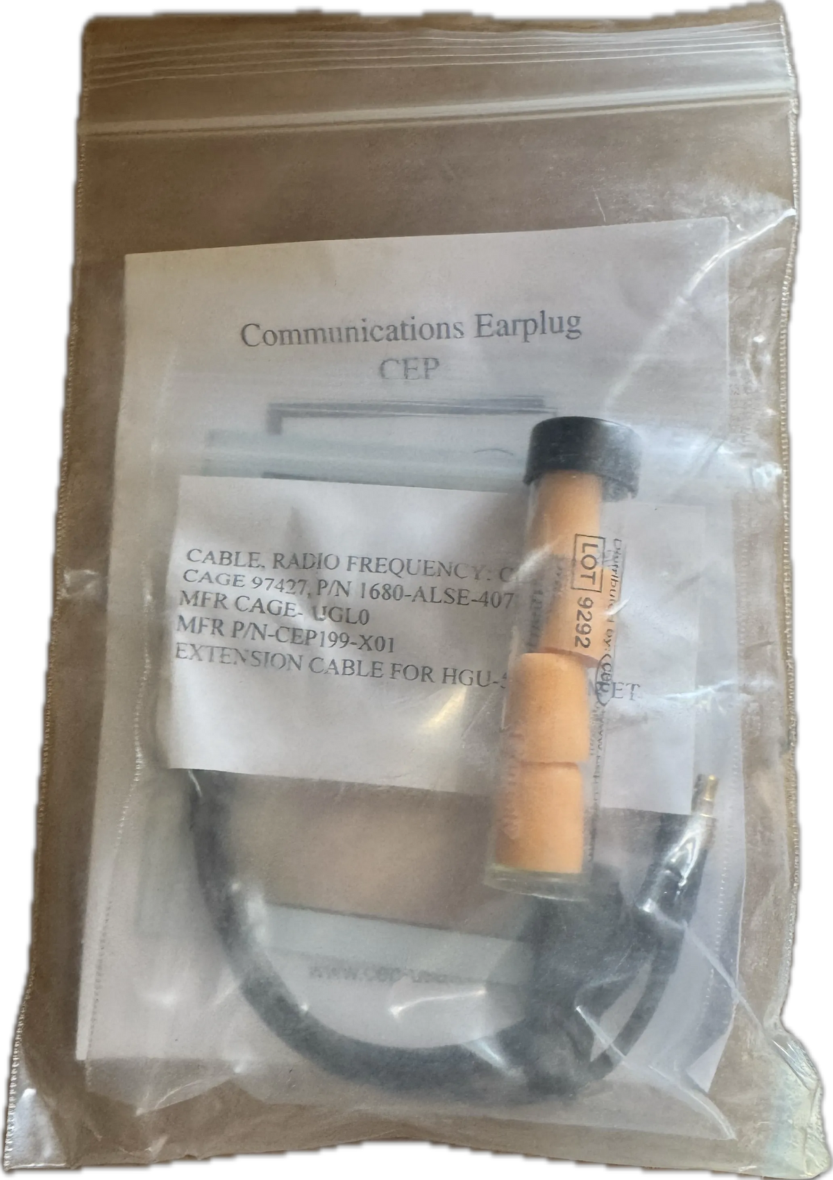 NEW Extension Cable Radio Freq CEP199-X01 for Gentex HGU-56P Helmet