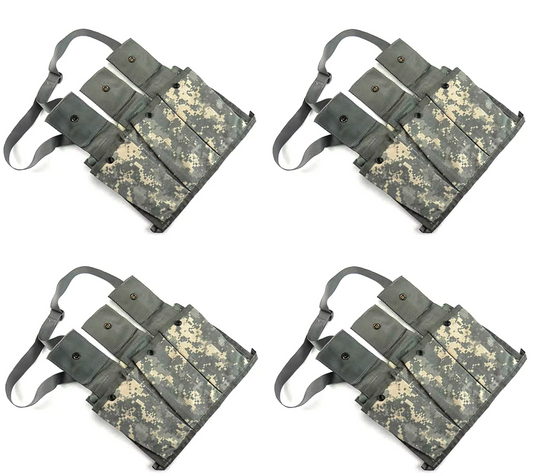 4 Pack Military 6 Magazine Bandoleer MOLLE II Mag Ammunition Pouch w/ Strap