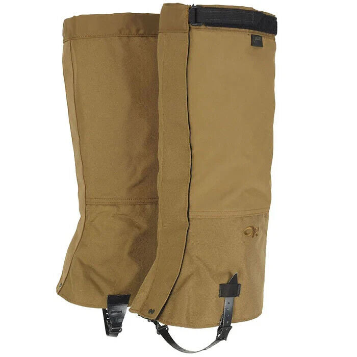 USGI Outdoor Research Expedition Leg Gaiters Goretex Crocodiles Coyote Large