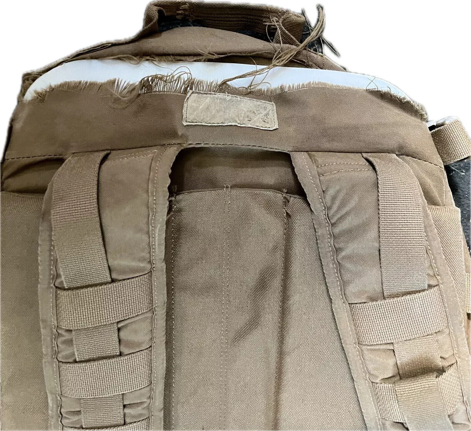 USGI COYOTE BROWN FILBE ASSAULT PACK WITH PLASTIC STIFFENER USMC- POOR CON.