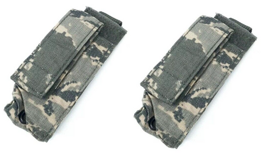 2 Pack USAF ABU DFLCS Expandable Baton Pouch 6" MOLLE Flashlight Suppressor