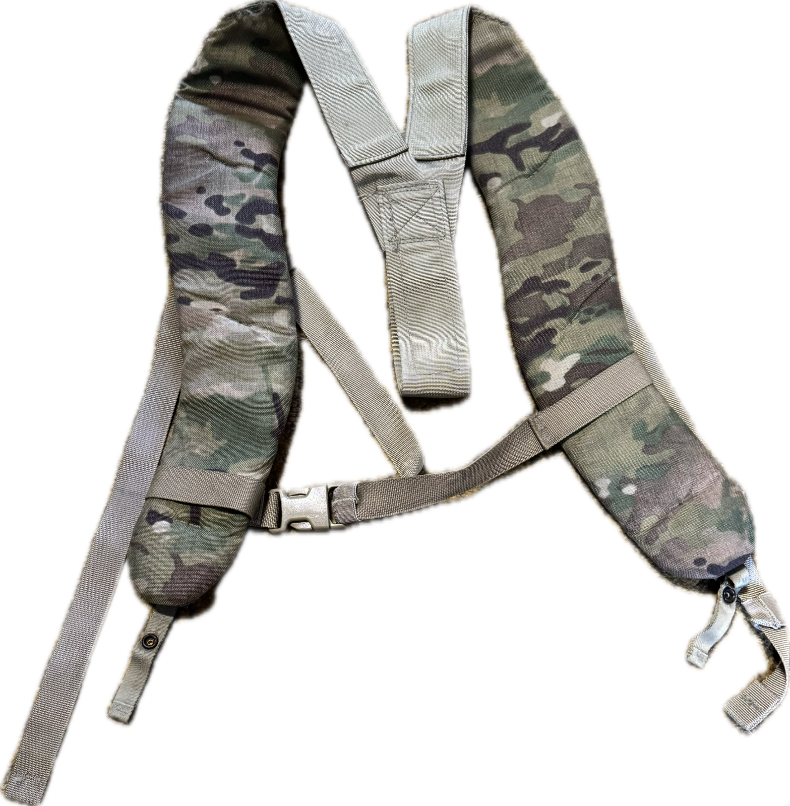 USGI Medium Rucksack Shoulder Straps Multicam Molle II  W/O QR Straps