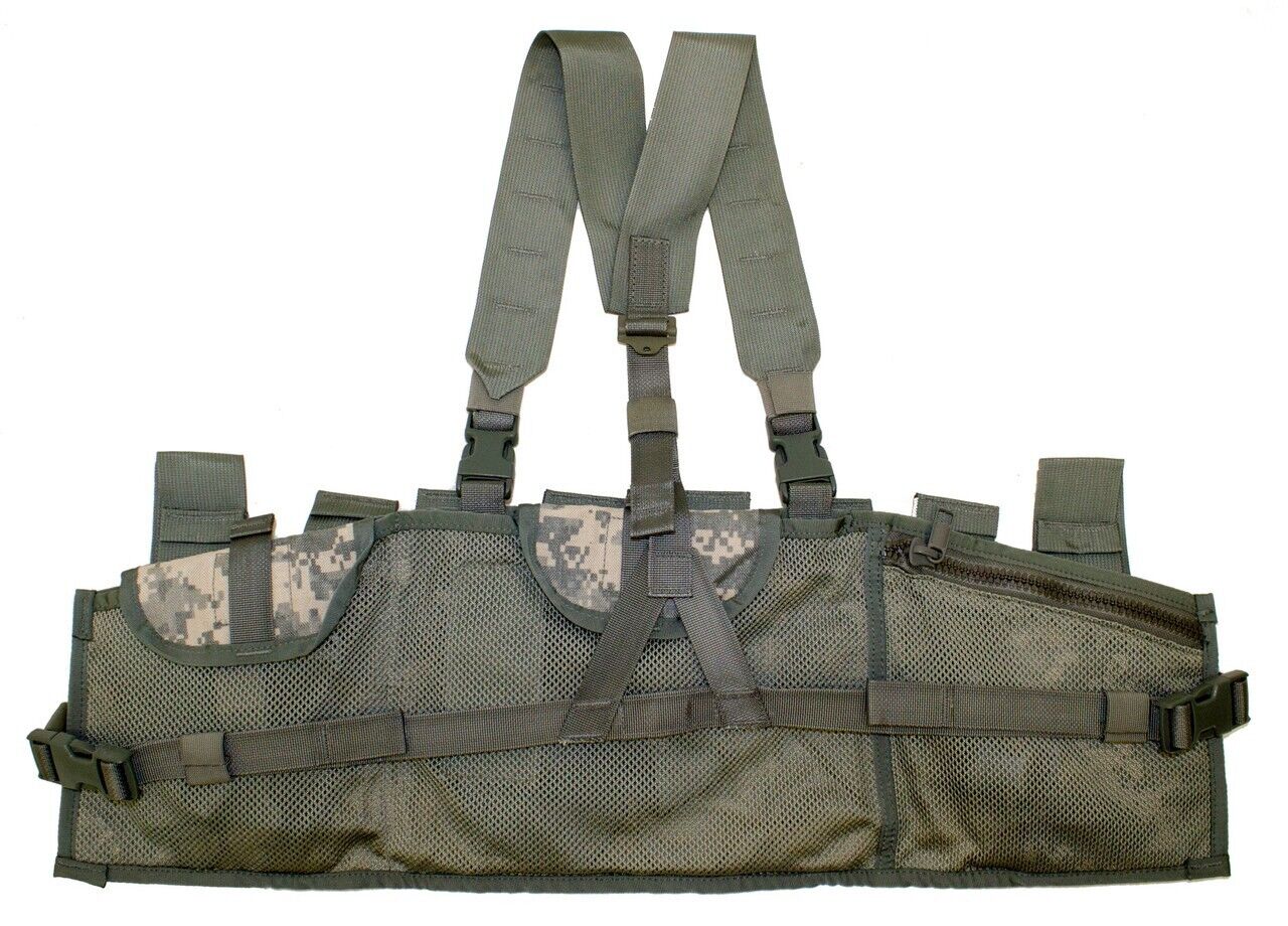 US ARMY ACU TACTICAL ASSAULT PANEL TAPS MILITARY MOLLE CHEST RIG USGI