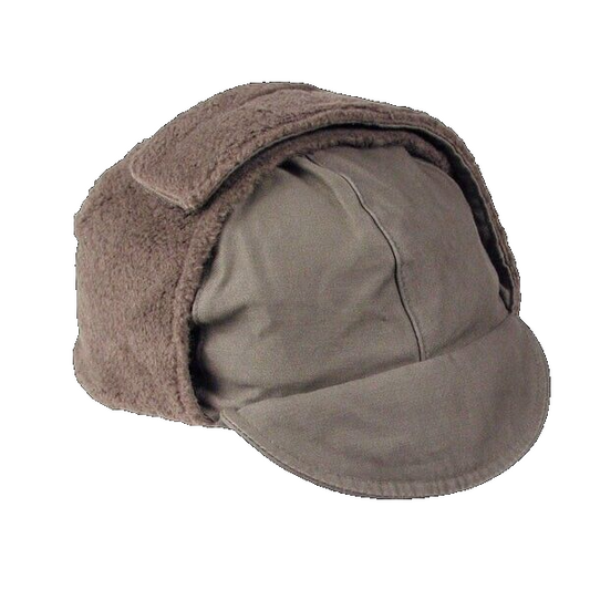 Peter Kupper kg USGI Olive Green OD Winter Pile Cap Size 56 with Ear Flaps