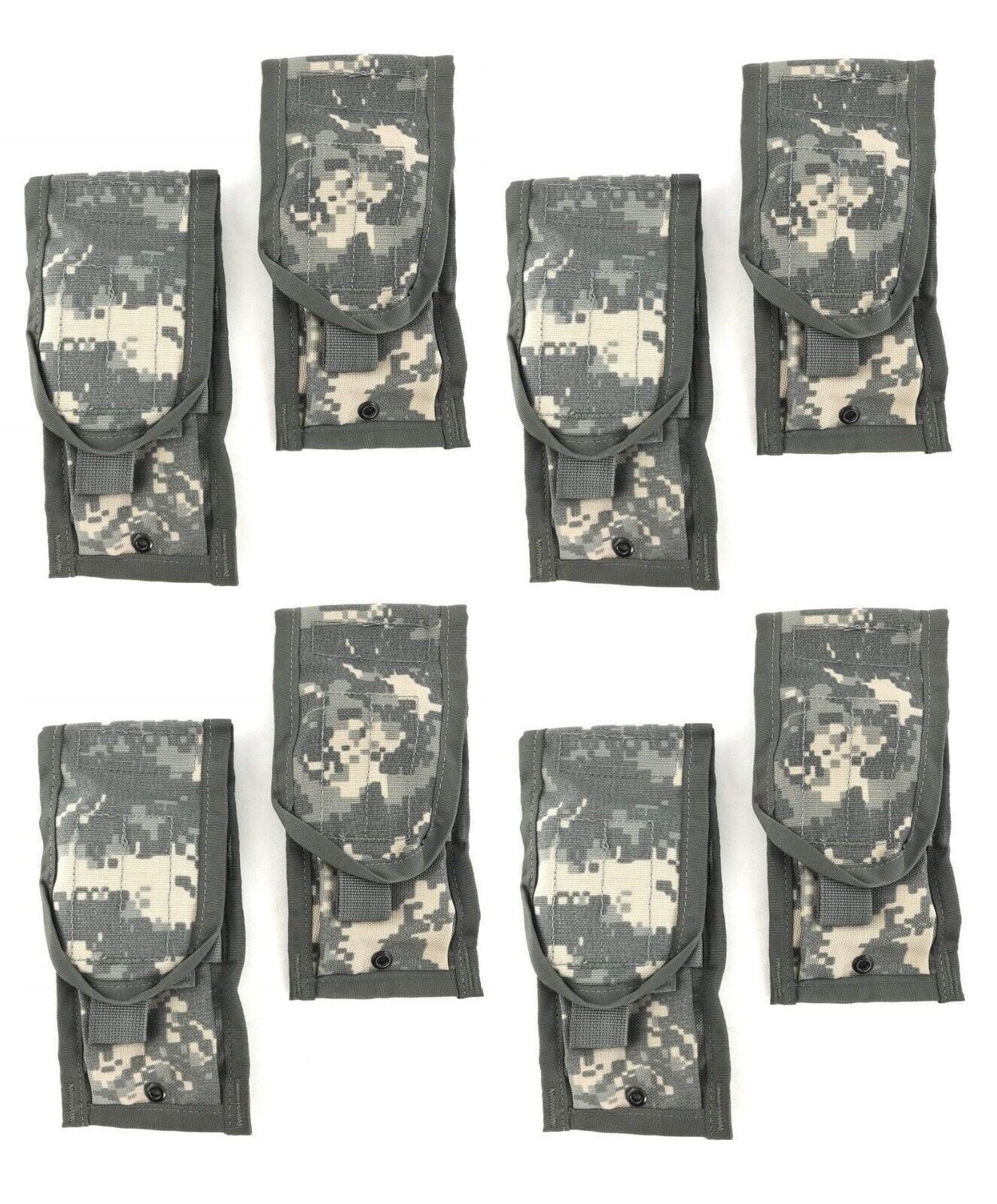 8 Pack USGI Molle Double 30 Round Mag Pouch ACU Digital Camo