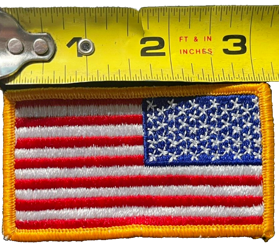 4 Pack U.S. American Flag Right Shoulder Patches REAL Military Sew-On Insignias