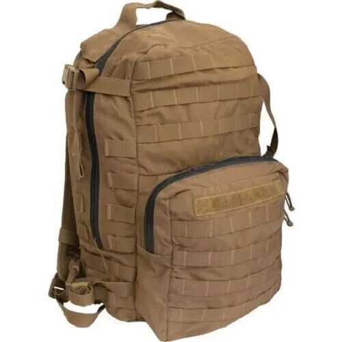 USGI COYOTE BROWN FILBE ASSAULT PACK WITH PLASTIC STIFFENER USMC- POOR CON.