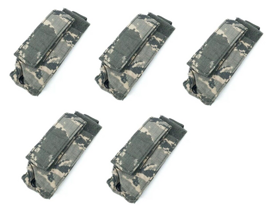 5 Pack USAF ABU DFLCS Expandable Baton Pouch 6" MOLLE Flashlight Suppressor