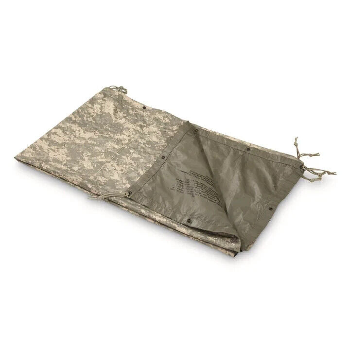 USGI Military Reversible Field Tarp ACU Ground Tarpaulin 90 x 80 New in Plastic