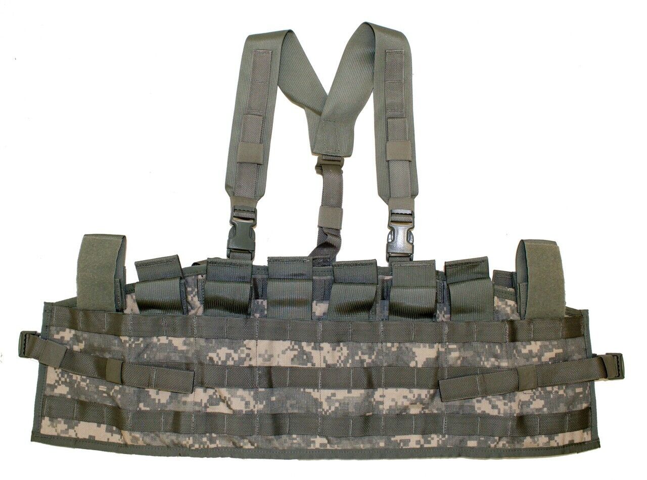 US ARMY ACU TACTICAL ASSAULT PANEL TAPS MILITARY MOLLE CHEST RIG USGI