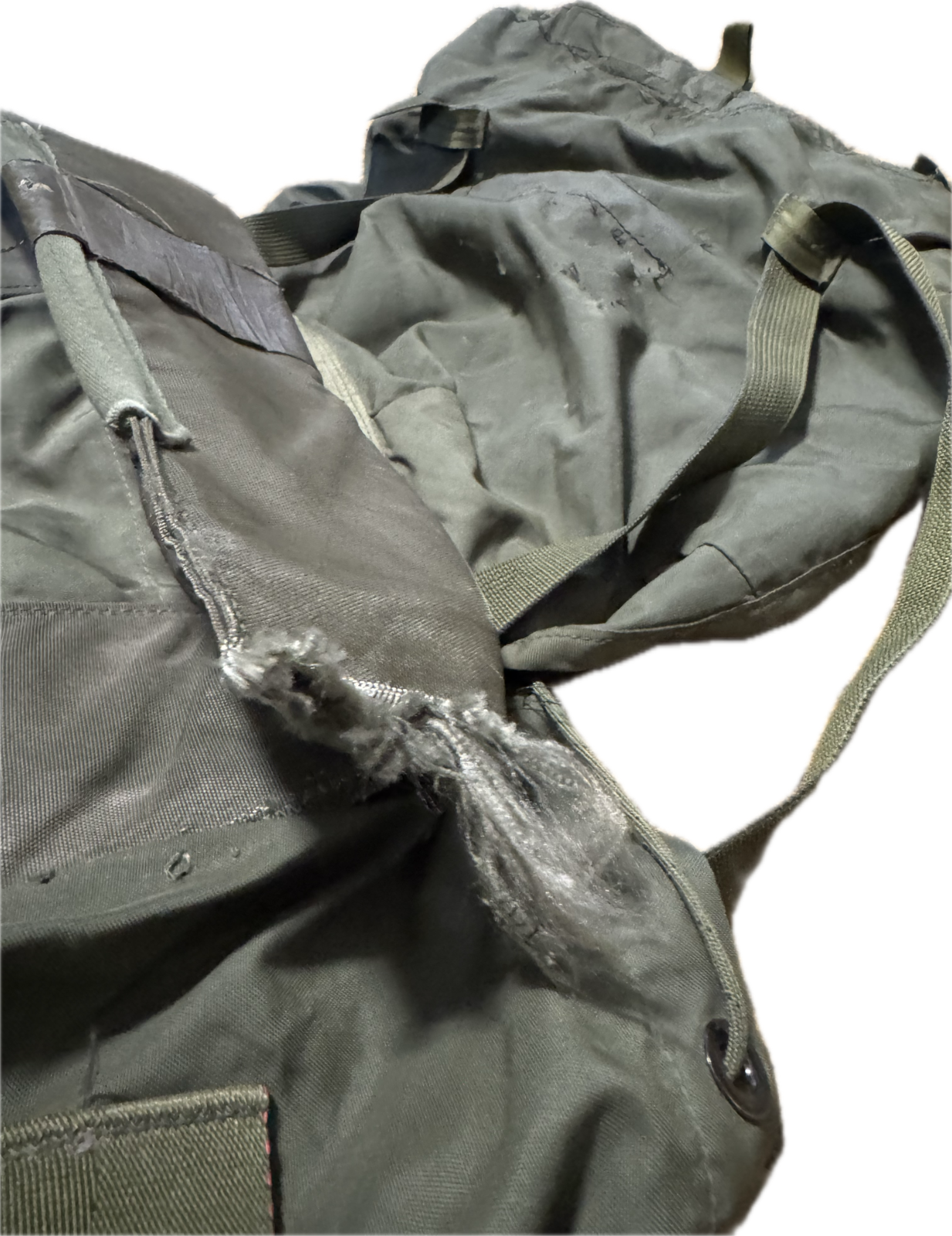 DAMAGED USGI ALICE Field Pack Combat Nylon LC-1 Large Rucksack Green W/O FRAME