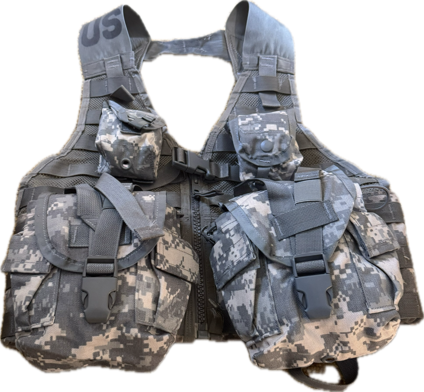 USGI Fighting Load Carrier Vest 5 Pc Kit w/ 4 MOLLE II Pouches ACU UCP US Army