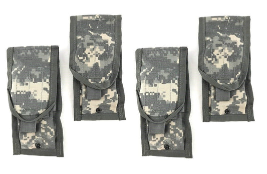 4 Pack USGI Molle Double 30 Round Mag Pouch ACU Digital Camo