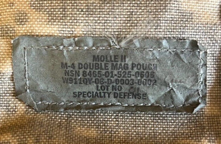 8 Pack USGI Molle Double 30 Round Mag Pouch ACU Digital Camo