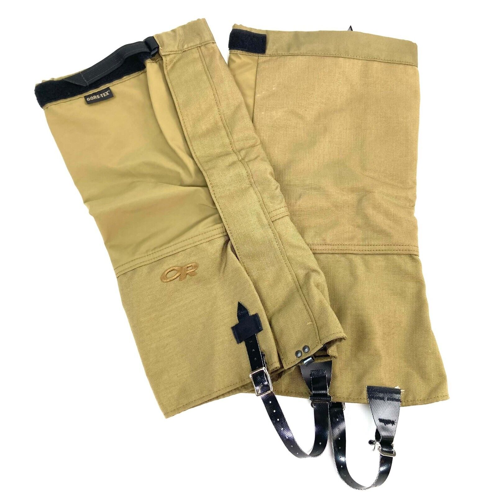 USGI Outdoor Research Expedition Leg Gaiters Goretex Crocodiles Coyote Large