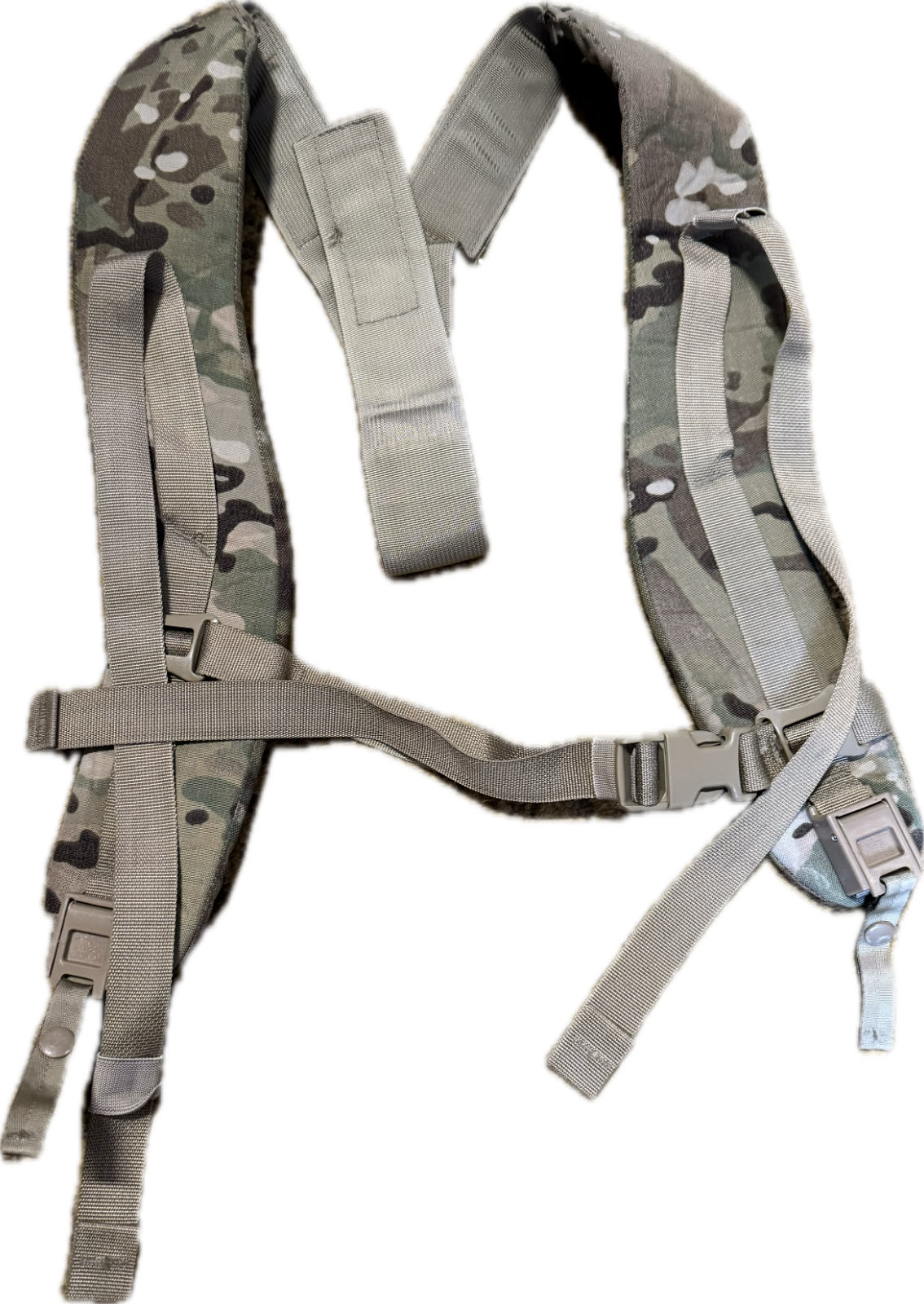 USGI Medium Rucksack Shoulder Straps Multicam Molle II  W/O QR Straps