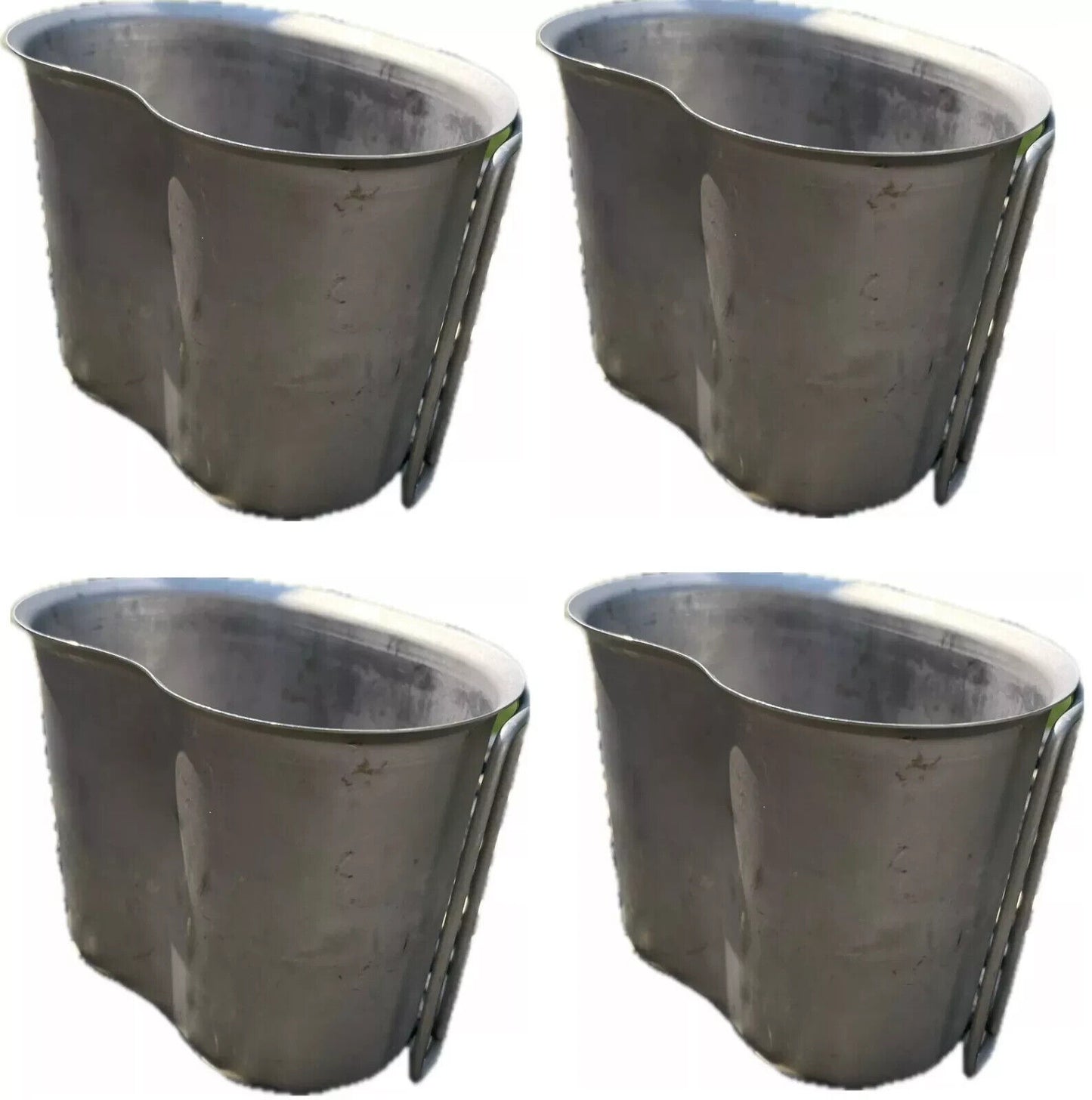4 Pack Authentic US Military USMC USGI Stainless Steel 1 Qt Canteen Cup GREAT