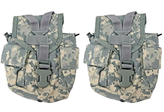 2 Pack MOLLE II Canteen General Purpose Pouch 1QT ACU Digital Camo