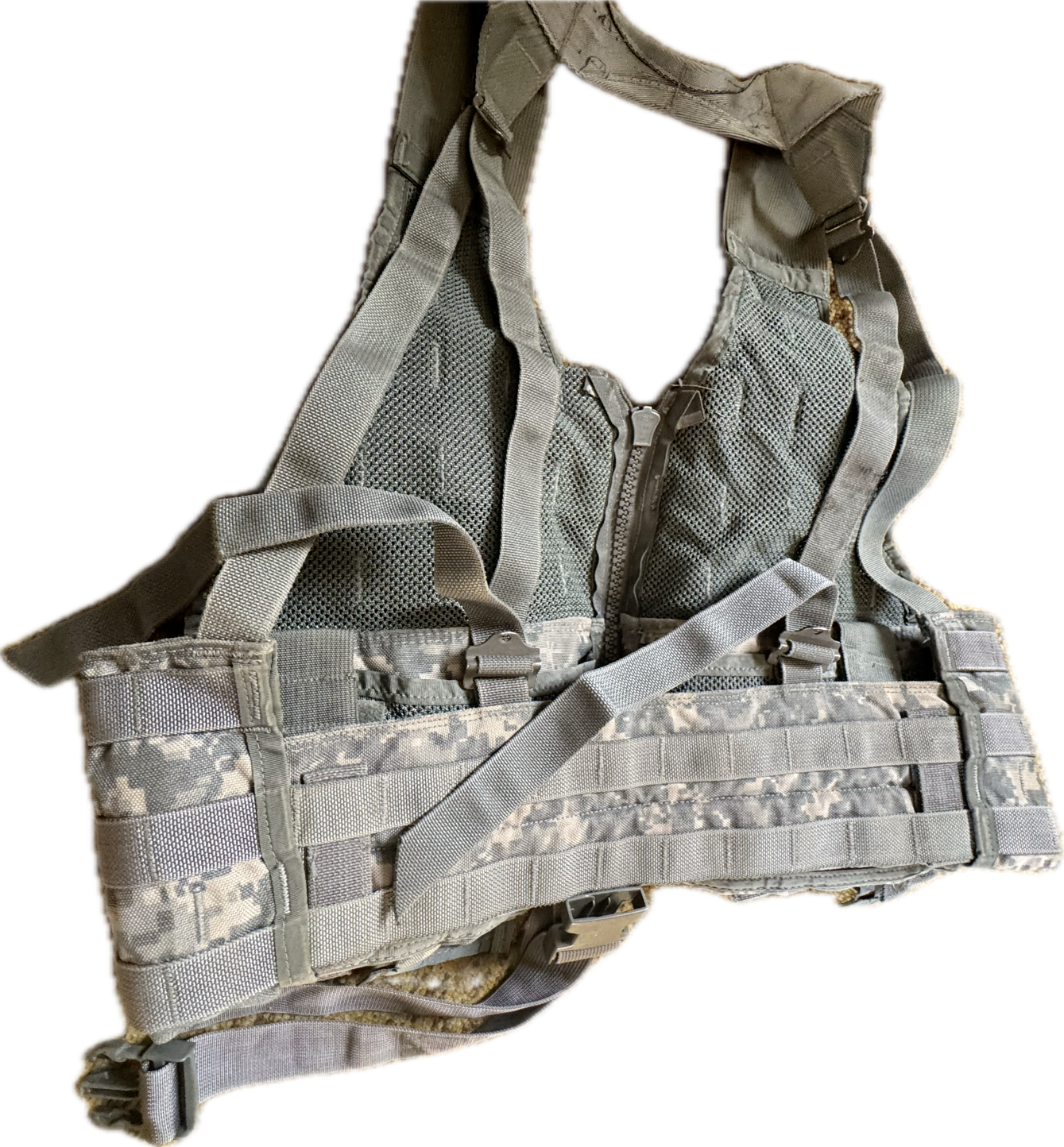 USGI Fighting Load Carrier Vest 7 Pc Kit w/ 6 MOLLE II Pouches ACU UCP US Army