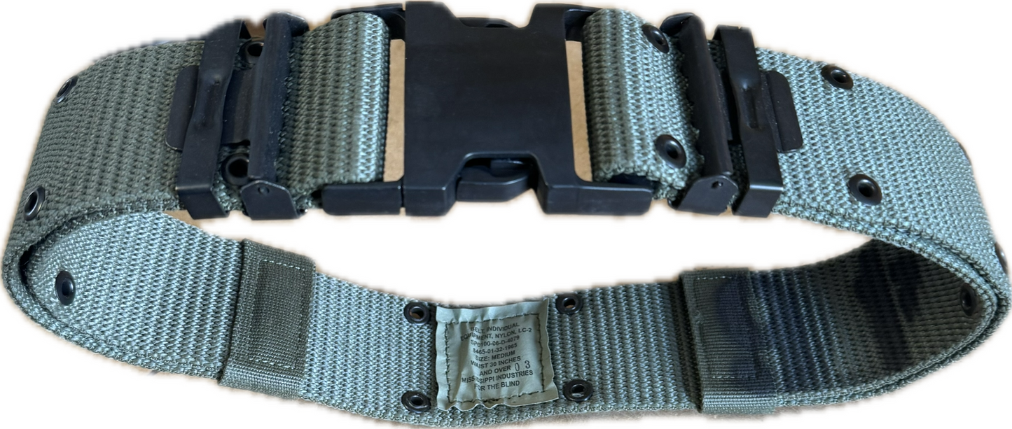 USGI LC2 Alice Belt Individual Equipment Military Web Belt Size Medium OD Green