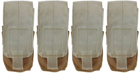 4 Pack USMC Marine Corps Single Double Mag Pouch Coyote Brown