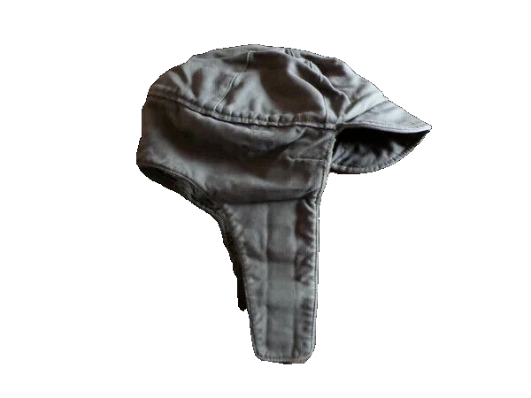 USGI German Army Winter Pile Cap Hat Ear Flaps Size 55 OD Olive Green