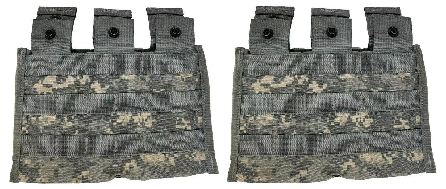 2 Pack USGI Military ACU Triple Mag Pouch Magazine 30 Round ARMY MOLLE II