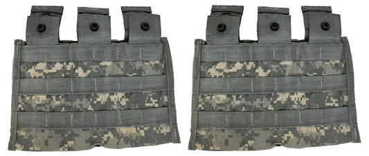 2 Pack USGI Military ACU Triple Mag Pouch Magazine 30 Round ARMY MOLLE II