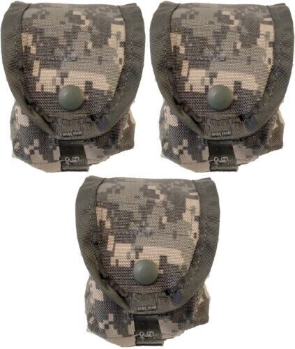 3 Pack Hand Grenade Pouch US Army ACU Digital MOLLE II USGI Utility Pouch