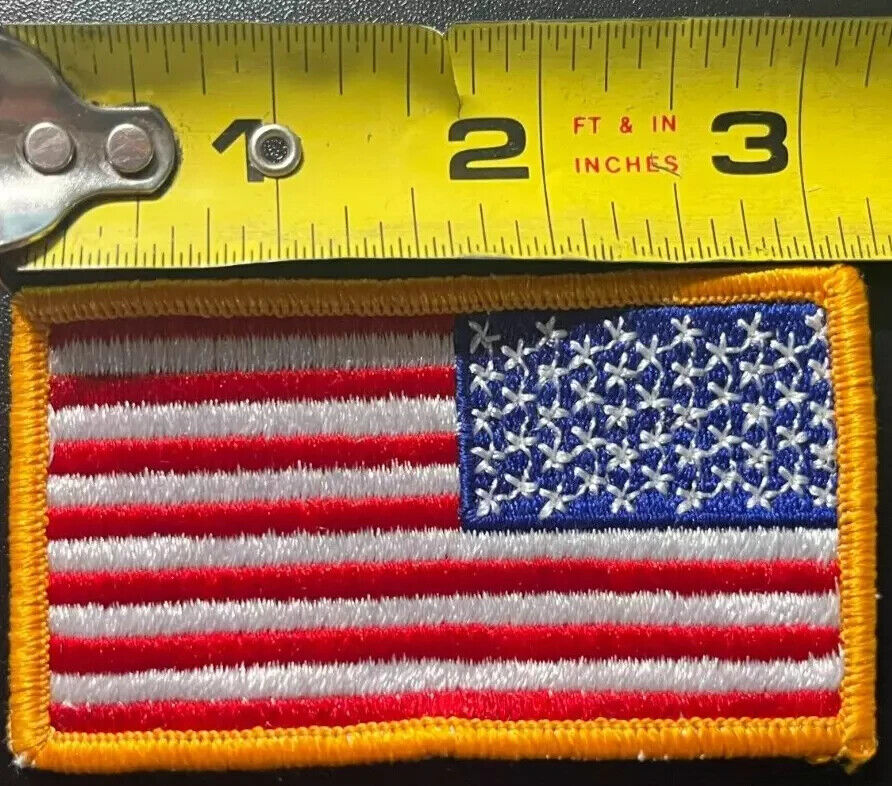 4 Pack U.S. American Flag Right Shoulder Patches REAL Military Sew-On Insignias