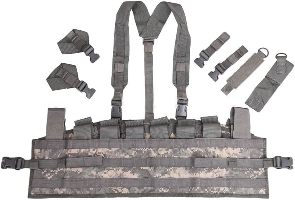 USGI Molle Military Tactical Assault Panel TAP Chest Rig ACU COMPLETE