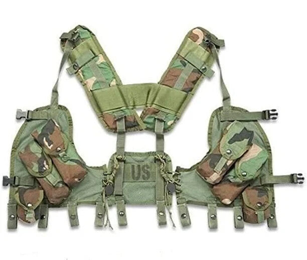 USGI Military Enhanced Tactical Load Bearing Vest Woodland 8415-01-296-8878