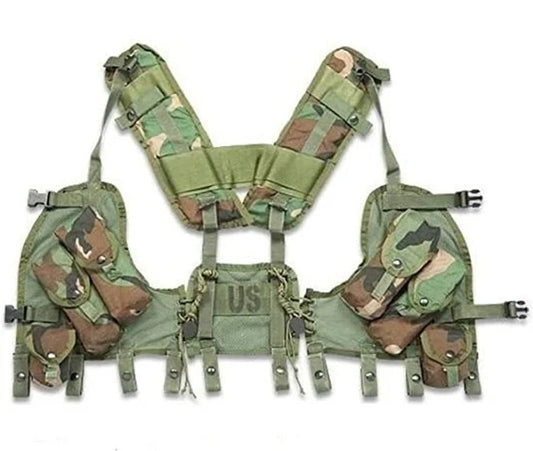 USGI Military Enhanced Tactical Load Bearing Vest Woodland 8415-01-296-8878