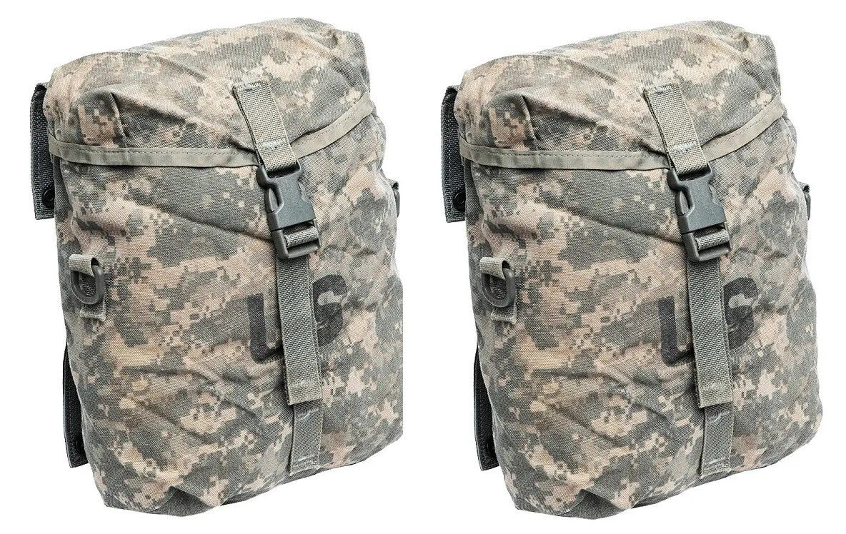2 Pack USGI Army ISSUED MOLLE II ACU LIGHTWEIGHT SUSTAINMENT POUCH
